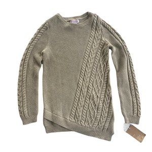 Tommy Bahama Girl's Tan Cable Knit Sweater SZ L 10/12 NWOT
